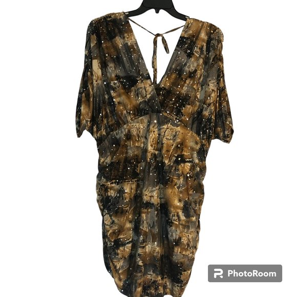 Beautiful plus size ladies dress w sequins and v neck/back - Picture 1 of 1